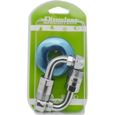FAIDF 211-504Y 2 PZ CURVETTE SOTTOLAVABO A  90° COMPLETE E GIREVOLE BLISTER