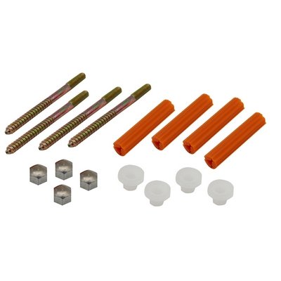 DH 214-F103-80 4 PZ FISSAGGI PER WC E BIDET CON TASSELLO ARANCIO