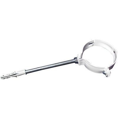 DH 214-F202-80 COLLARE PER FISSAGGIO DI TUBI FUMO VERNICIATO BIANCO
