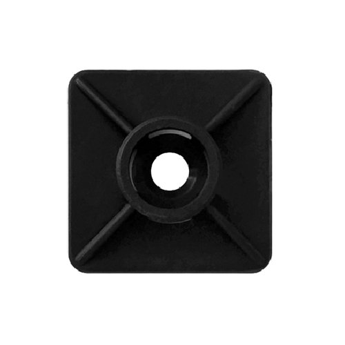 FRIUL 100 PZ BASETTA QUADRATA AUTOADESIVA IN NYLON 19x19 Nera
