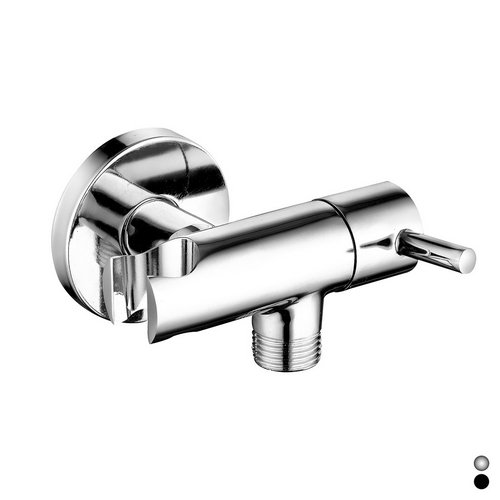 DH 222-85440-CR PRESA ACQUA TONDA CON SUPPORTO DOCCIA E ARRESTO