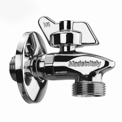 ALBER 240-914 RUBINETTO LAVATRICE A SFERA SQUALO CON MANIGLIA OTTONE
