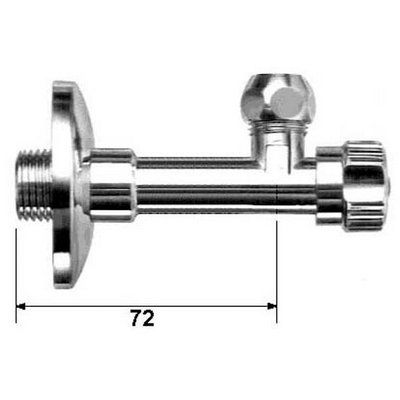 ALBER 240-944 RUBINETTO AD ANGOLO CON ROSONE E DADO CONICO CORTO