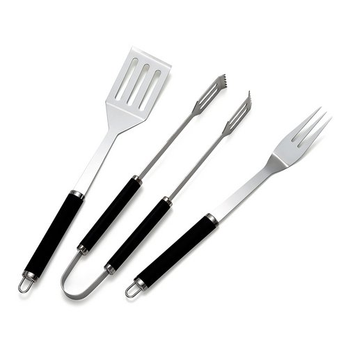 ESCLU BBQ TOOL SET BASIC SPATOLA FORCHETTA E PINZA