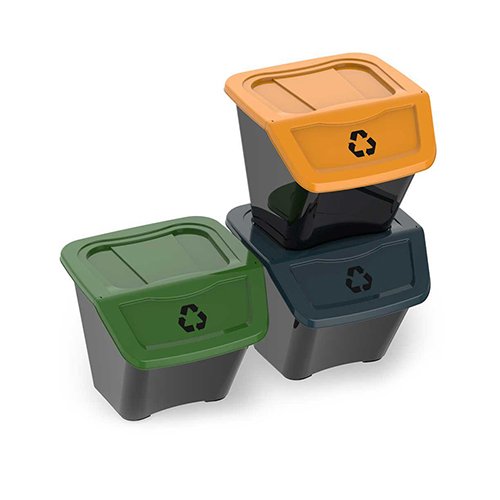 GRYN 244-F1606 SET 3 PZ PATTUMIERA ECOBIN PER RACCOLTA DIFFERENZIATA