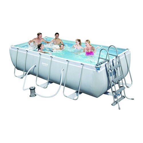 BESTW 244-GB56441 PISCINA POWER STEEL FRAME FUORI TERRA RETTANGOLARE