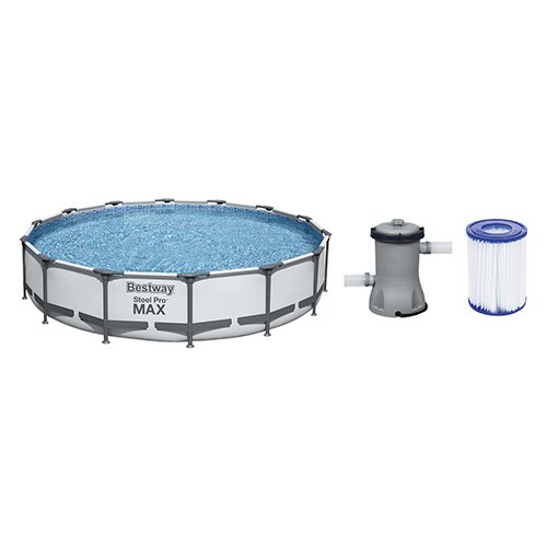 BESTW 244-GB56595 PISCINA STEEL PRO MAX FUORI TERRA ROTONDA