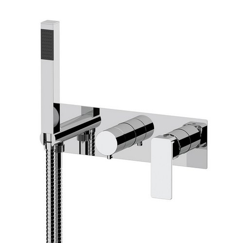 MARIA SET MISCELATORE A INCASSO A 2 VIE VASCA DOCCIA LINEA ICON Cromo