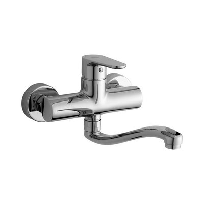 PAFFO 274-G750 MISCELATORE MONOCOMANDO LAVELLO A MURO LINEA GREEN