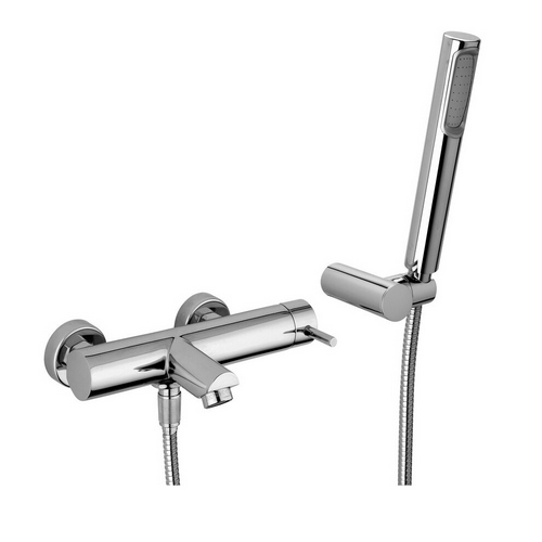 PAFFO MISCELATORE VASCA DOCCIA E SUPPORTO SNODATO LINEA STICK Cromo
