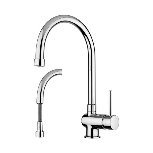 PAFFO MISCELATORE LAVELLO CON DOCCIA ESTRAIBILE STICK Cromo
