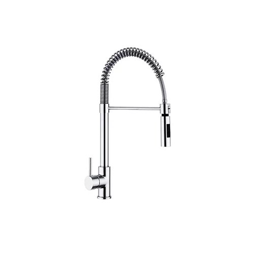 ARGO MISCELATORE LAVELLO CON MOLLA E DOCCIA ESTRAIBILE LINEA PIN Cromo