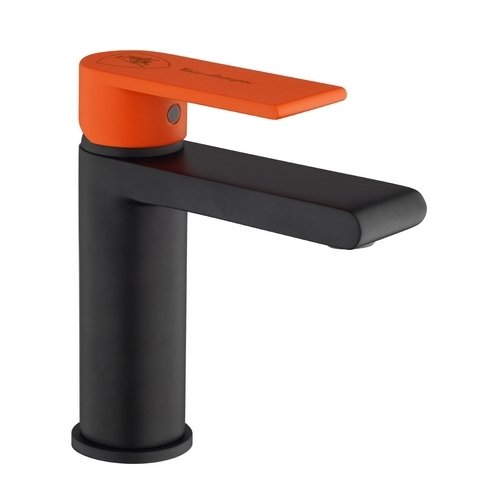 LAMBO MISCELATORE MONOCOMANDO LAVABO LINEA LAGUNA Nero Opa Leva Nera+Leva Aranci