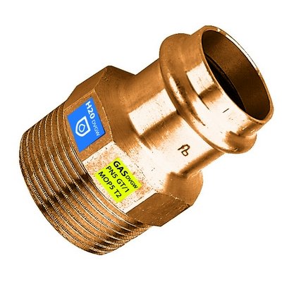 FRABO 302-FRS8243-0622 MANICOTTO IN BRONZO A PRESSARE FXFIL M ACQUA/GAS