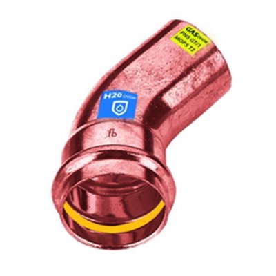 FRABO 302-FRS9040-22 CURVA IN RAME A PRESSARE  45° MF ACQUA/GAS