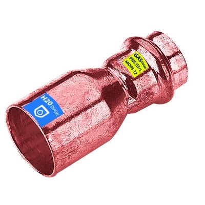 FRABO 302-FRS9243-1815 MANICOTTO DI RIDUZIONE MF IN RAME A PRESSARE ACQUA/GAS