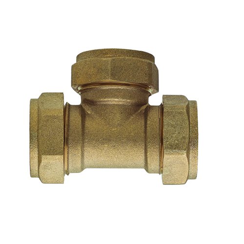 RB 303-ROT6005-12 RACCORDO A TEE FFF A COMPRESSIONE PER RAME
