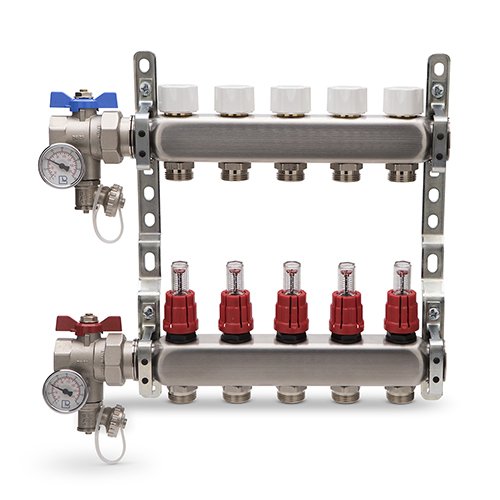 ATON  COLLETTORE DI DISTRIBUZIONE IN ACCIAIO INOX COMPLETO ATON 6 vie  1