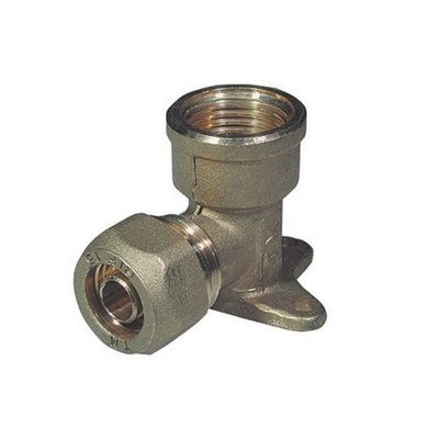 TIEMM 312-1406-0418 GOMITO A 90° FEMMINA CON FLANGIA PER TUBO COBRA-PEX