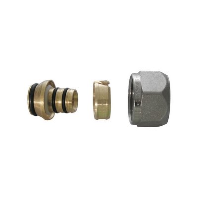 TIEMM 313-1636N-1620 ADATTATORE PER TUBO MULTISTRATO NICHELATO