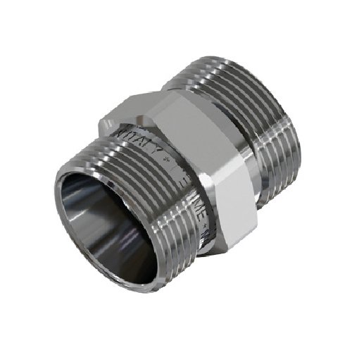 TIEMM RACCORDO DIRITTO DOPPIO CROMATO 24X19 fil (D.16)