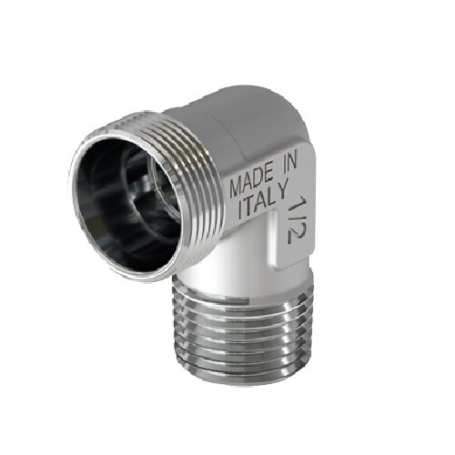TIEMM RACCORDO CURVO MASCHIO CROMATO 1/2 - 24X19 fil (D.16)