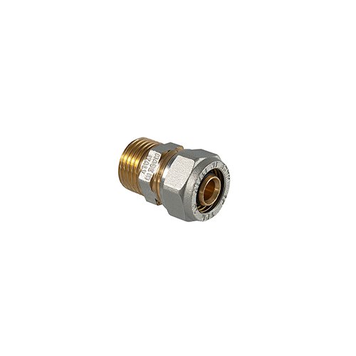 TDMB  RACCORDO DIRITTO MASCHIO A COMPRESSIONE PER TUBO MULTISTRATO 3/4