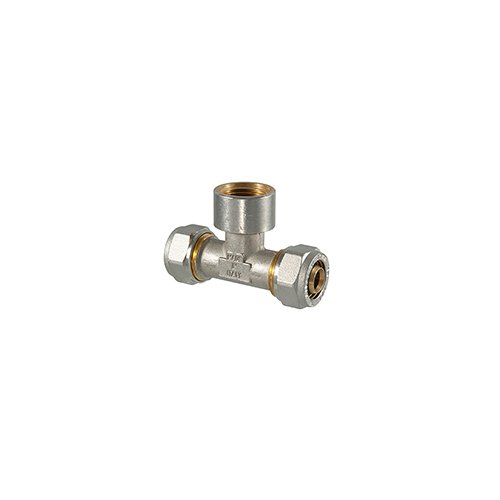 TDMB  RACCORDO TEE FEMMINA A COMPRESSIONE PER MULTISTRATO 20 x 3/4 x 20