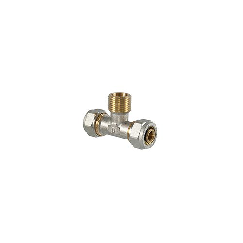TDMB  RACCORDO TEE MASCHIO A COMPRESSIONE PER MULTISTRATO 20 x 3/4 x 20