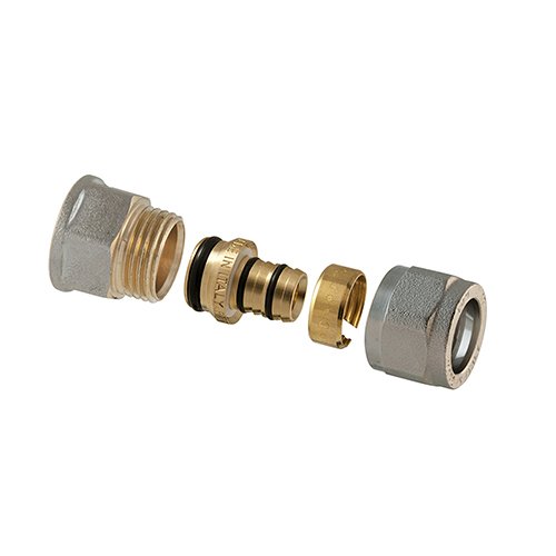 TDMB 313-TD1435-050626 RACCORDO DIRITTO FEMMINA A COMPRESSIONE P/MULTISTRATO 2PZ ASSEMBLATO