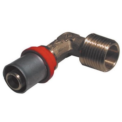 TIEMM RACCORDO PRESS CURVO MASCHIO  PER MULTISTRATO 1/2 x 16 x 2,25