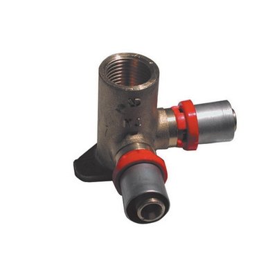 TIEMM 317-1676-0416 RACCORDO PRESS CURVO FEMMINA CON FLANGIA DOPPIA  PER MULTISTRATO