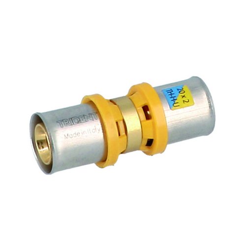 GF 317-5G0000-26 RACCORDO DIRITTO DOPPIO A PRESSARE PER MULTISTRATO