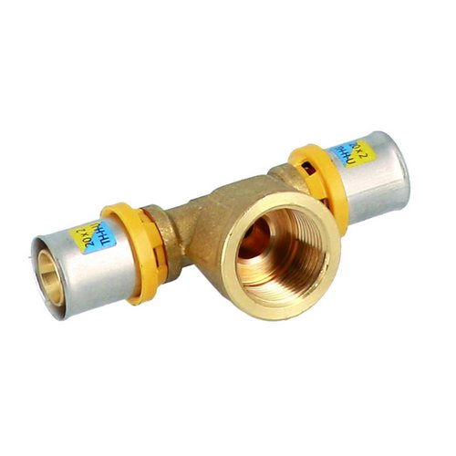 GF 317-5G0012-0520 RACCORDO A T FEMMINA A PRESSARE PER MULTISTRATO