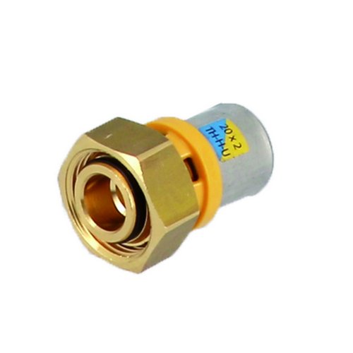 GF 317-5G00C7-0520 RACCORDO DIRITTO SEDE PIANA CON GIRELLO E GUAR. A PRESSARE MULTISTRATO