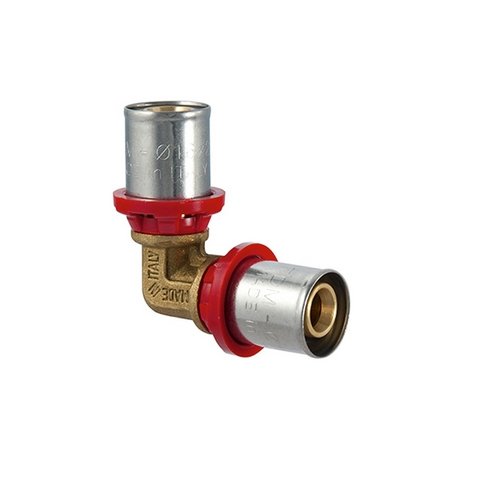TDMB  RACCORDO CURVO DOPPIO A PRESSARE PER MULTISTRATO Diam. 32 x 32
