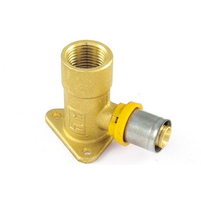 TIEMM 317-G2656-2004 RACCORDO PER MULTISTRATO GAS CURVO FEMMINA CON FLANGIA 3 FORI