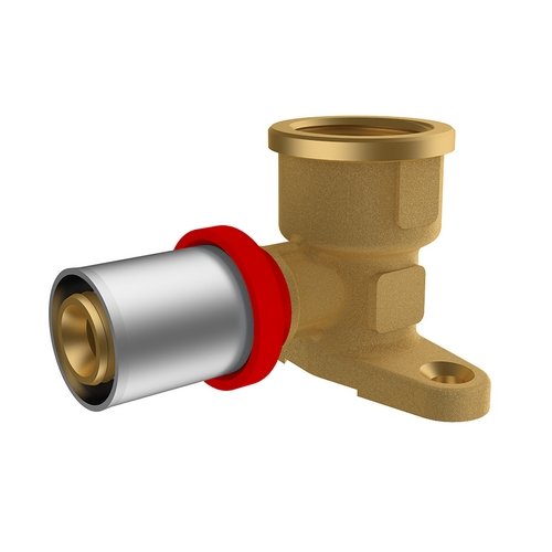 IKARO RACCORDO A PRESSARE IKARO CURVO FEMMINA CON FLANGIA 3/4 x 26