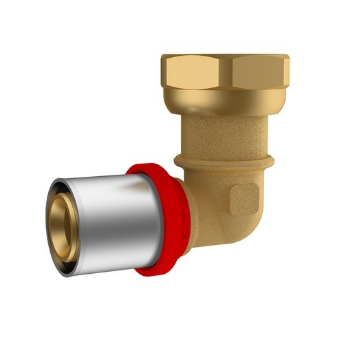 IKARO RACCORDO A PRESSARE IKARO CURVO CON GIRELLO E GUARNIZIONE 1/2 x 20