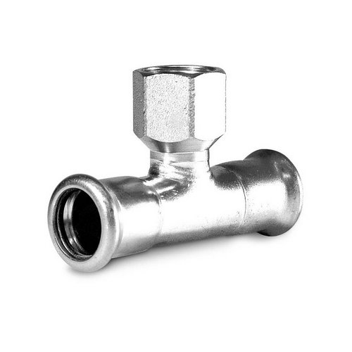ATUSA 317-TQ136-0535 TI CON DERIVAZIONE FILETTO F A PRESSARE IN ACCIAIO CARBONIO