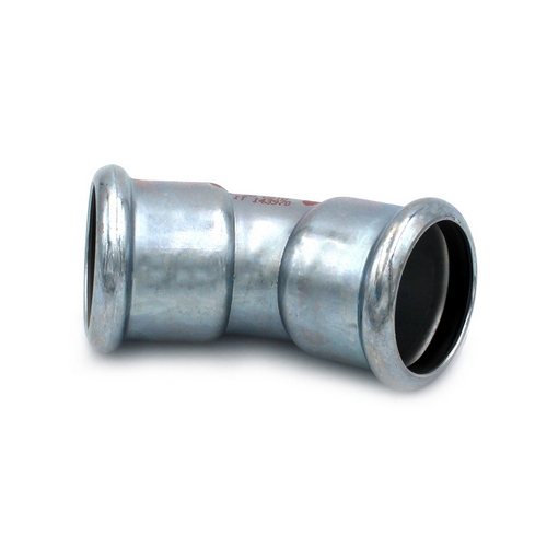 R.M.  CURVA 45Â° FF  A PRESSARE IN ACCIAIO CARBONIO STEEL PRES Diam. 22