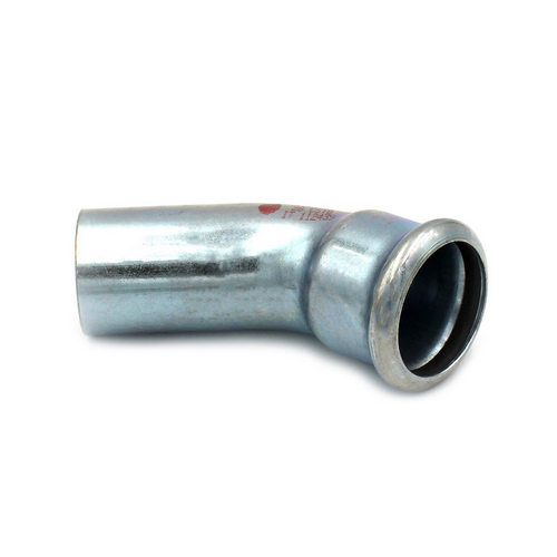 R.M.  CURVA 45Â° MF A PRESSARE IN ACCIAIO CARBONIO STEEL PRES Diam. 22