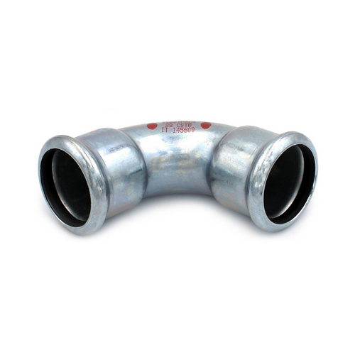 R.M.  CURVA 90Â° FF A PRESSARE IN ACCIAIO CARBONIO STEEL PRES Diam. 35