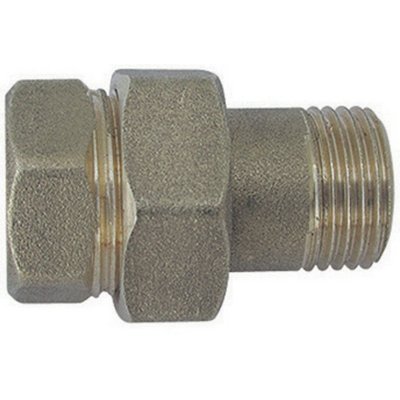 TIEMM 319-1555-06 RACCORDO DIRITTO  MF 3 PEZZI  OTTONE GIALLO