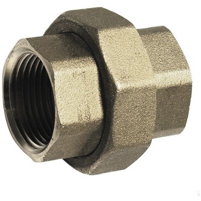 TIEMM 319-1557CP-04 RACCORDO DIRITTO FF 3 PEZZI OTTONE GIALLO