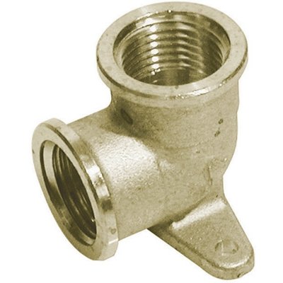TIEMM 319-1567-04 GOMITO A 90° FF CON FLANGIA IN OTTONE GIALLO