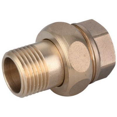 FAIDF 319-B8126GM-K05 RACCORDO DIRITTO MF 3 PEZZI OTTONE GIALLO IBP