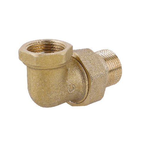 CAVAL 319-C009-05 RACCORDO CURVO IN 3 PZ MF CON O-RING IN OTTONE GIALLO