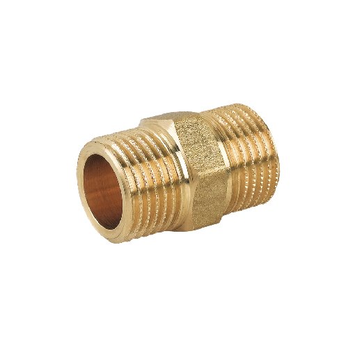 CAVAL 319-C013-04 NIPPLES DOPPIO PROLUNGATO MM IN OTTONE GIALLO