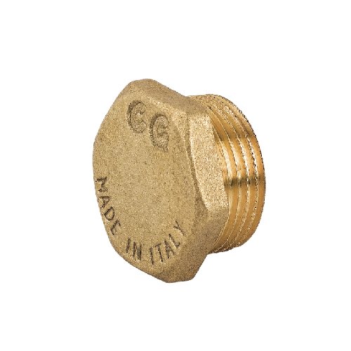 CAVAL 319-C020-03 TAPPO MASCHIO CON ESAGONO IN OTTONE GIALLO